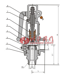 彈簧全啟式安全閥結構圖