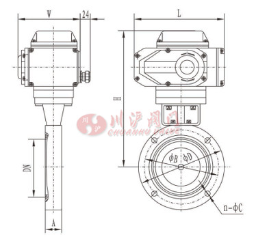 電動真空蝶閥結構圖