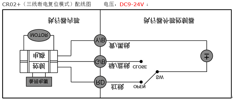 CWX電動微型球閥接線圖