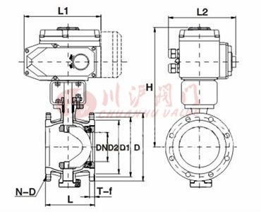 電動V型開關(guān)球閥結(jié)構(gòu)圖