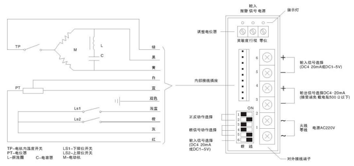 381調(diào)節(jié)型電動執(zhí)行器接線圖