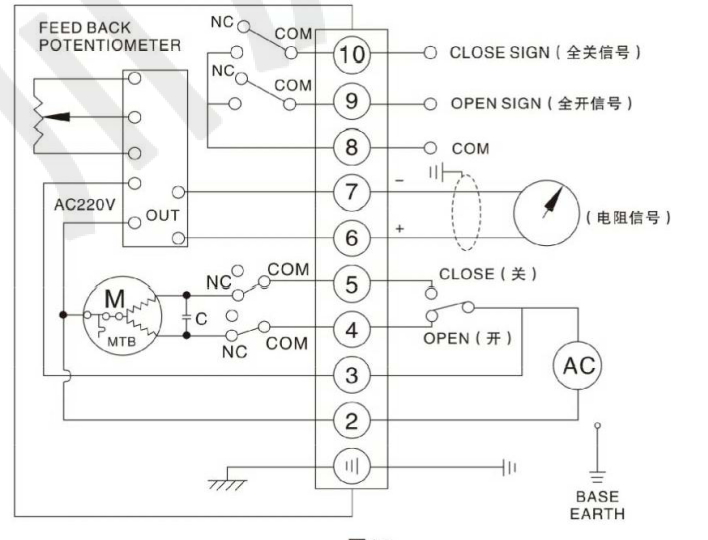 開關量輸入4-20mA及開關信號輸出接線圖