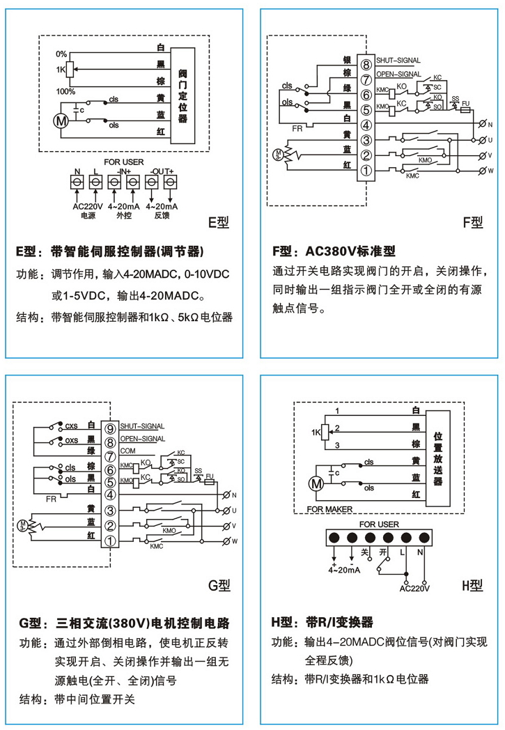 精小型電動執(zhí)行器接線圖