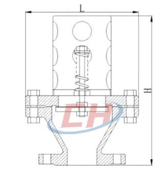 真空負壓安全閥結構圖