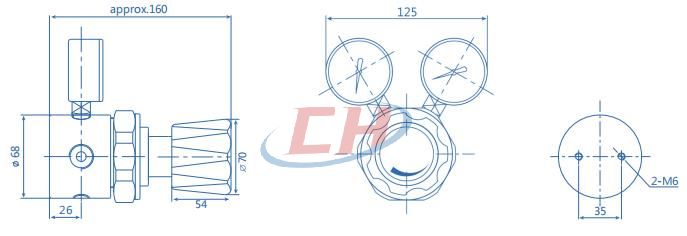 氣體減壓閥CHY-3結構圖