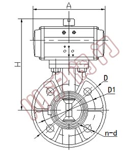 氣動塑料蝶閥結構圖