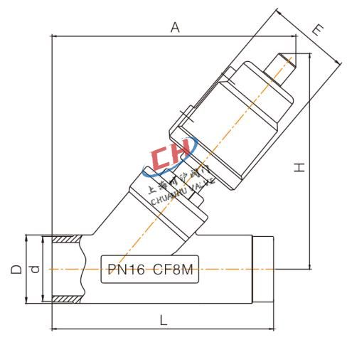 P4蓋米款焊接角座閥結構圖