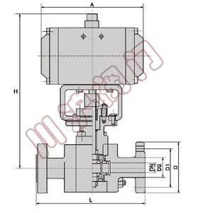 氣動高壓球閥 結構圖