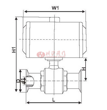 氣動衛生級球閥結構圖